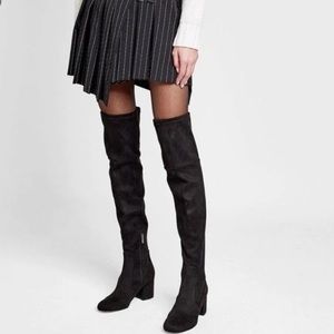 Sam Edelman Black Suede Over-the-knee Boots - size 8